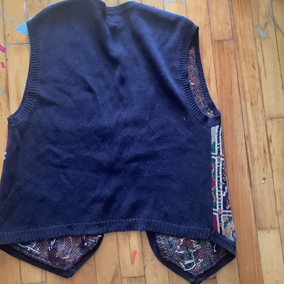 Cambridge Dry goods cotton ramie blend knit cardigan vest cottagecore vintage - Picture 4 of 4